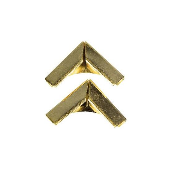 4 COINS EN METAL POUR LIVRES OR IM#1989