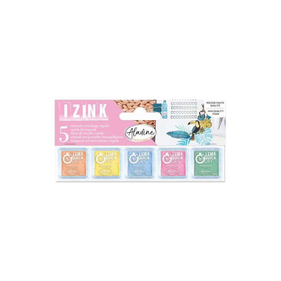 Set 5 mini encreurs à séchage rapide - Vacances