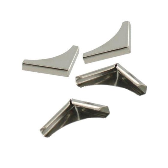 4 COINS EN METAL POUR LIVRES ARGENT IM#1992