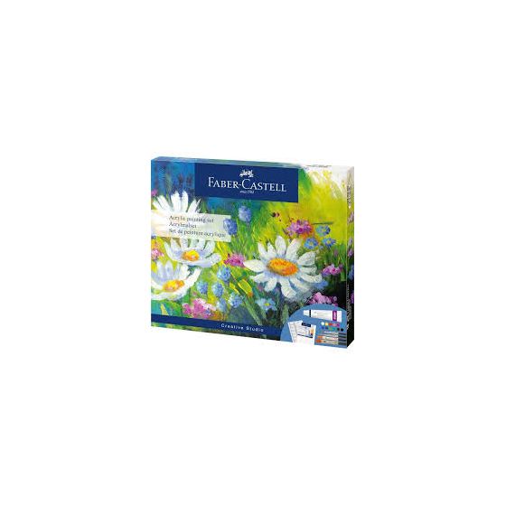 SET DE PEINTURE ACRYLIQUE - 18 PIÈCES - FABER CASTELL