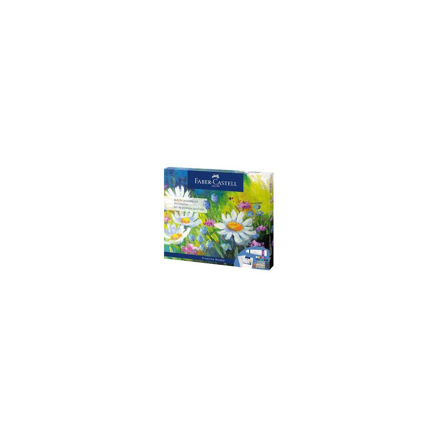 SET DE PEINTURE ACRYLIQUE - 18 PIÈCES - FABER CASTELL
