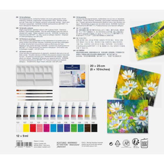 Set De Peinture Acrylique - 18 Piéces - Faber Castell