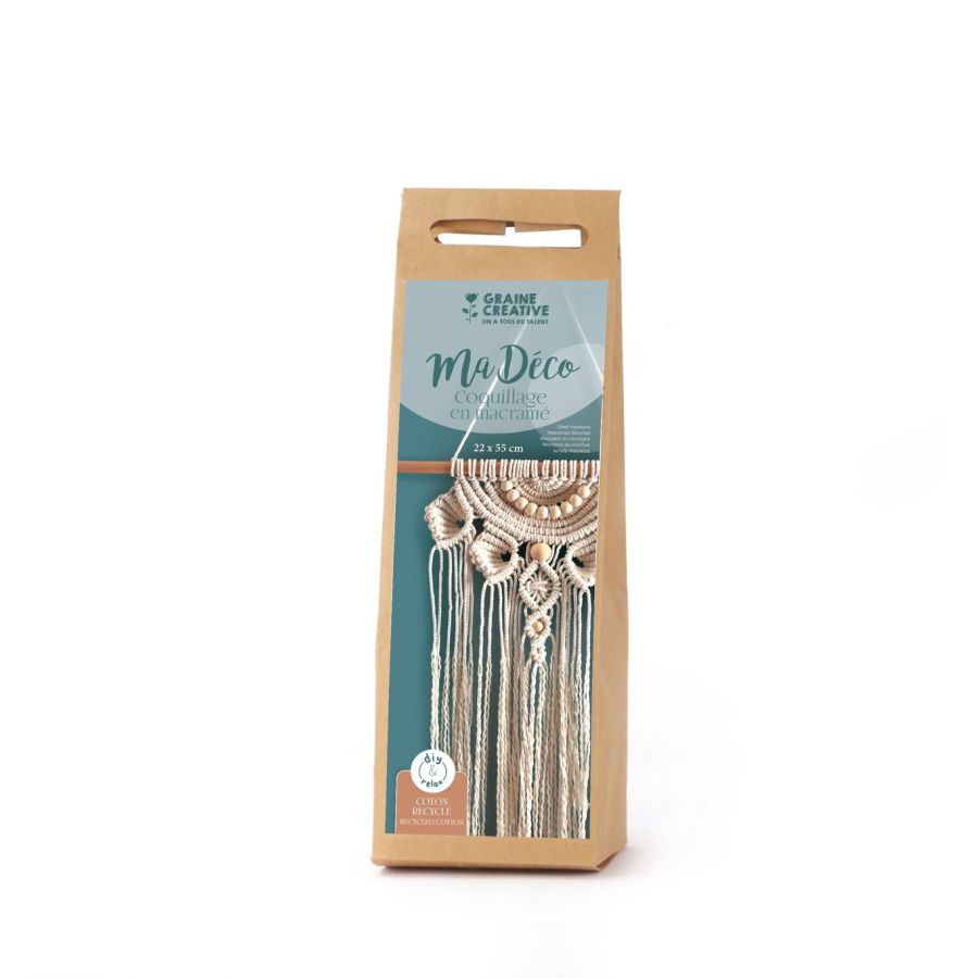 KIT MACRAMÉ COQUILLAGE ÉCRU