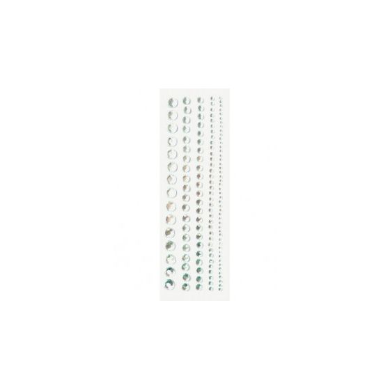 Lot de 5 bandes adhèsives de strass blancs