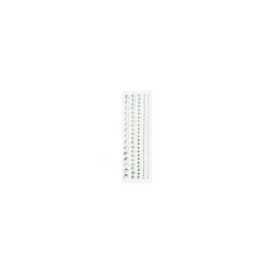 Lot de 5 bandes adhèsives de strass blancs