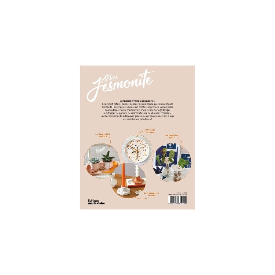 Livre atelier Jesmonite - 42 Objets déco a créer