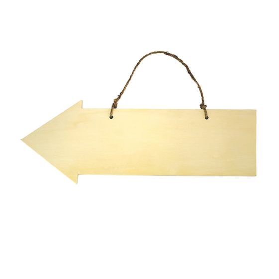 Flèche a suspendre en bois - 40X14.5X0.8 Cm