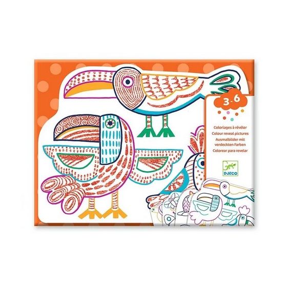 Coloriages a révéler - Familles sauvages - Djeco