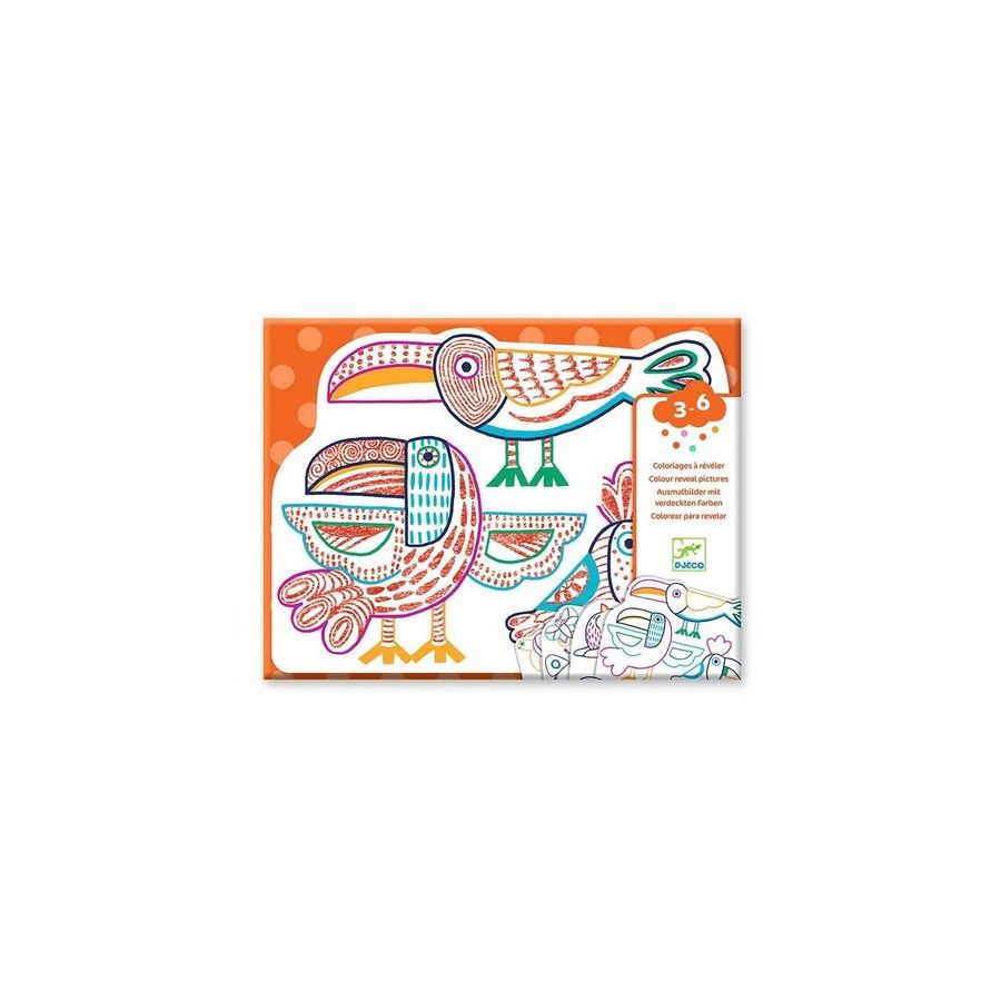 Coloriages a révéler - Familles sauvages - Djeco