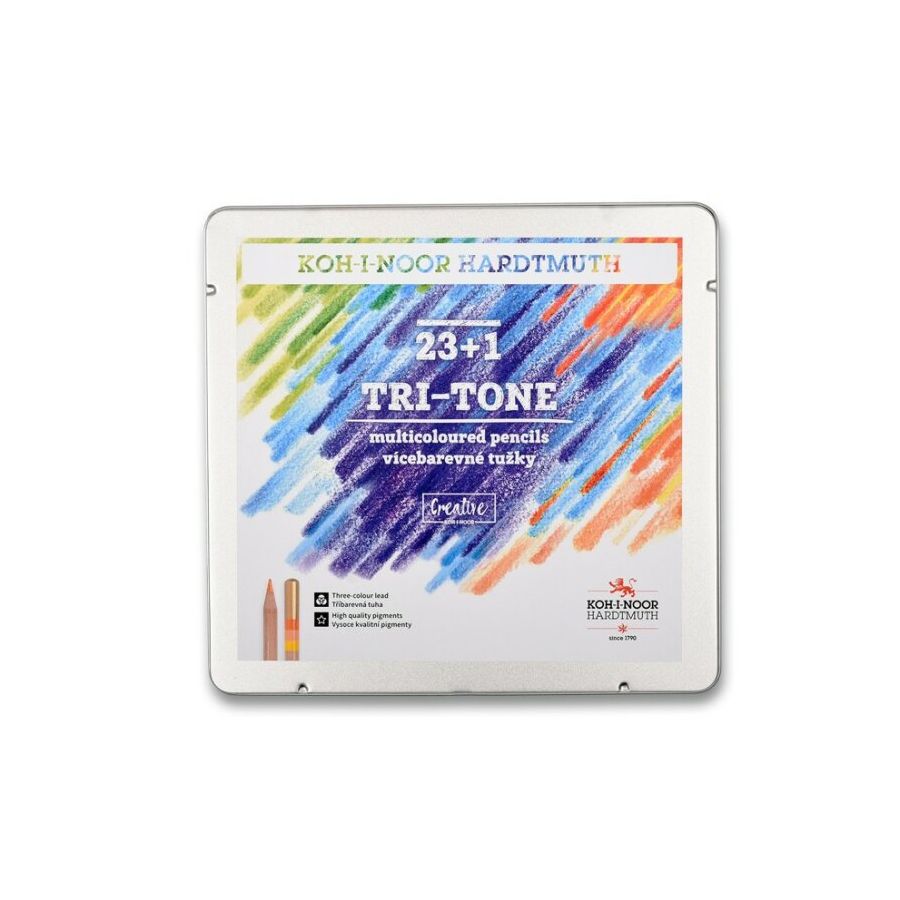 Boite 23 crayons tri-tone et un blender