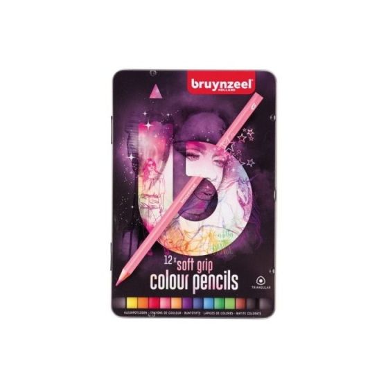 Boite12 crayons de couleur - Soft grip colour pencils - Bruynzeel
