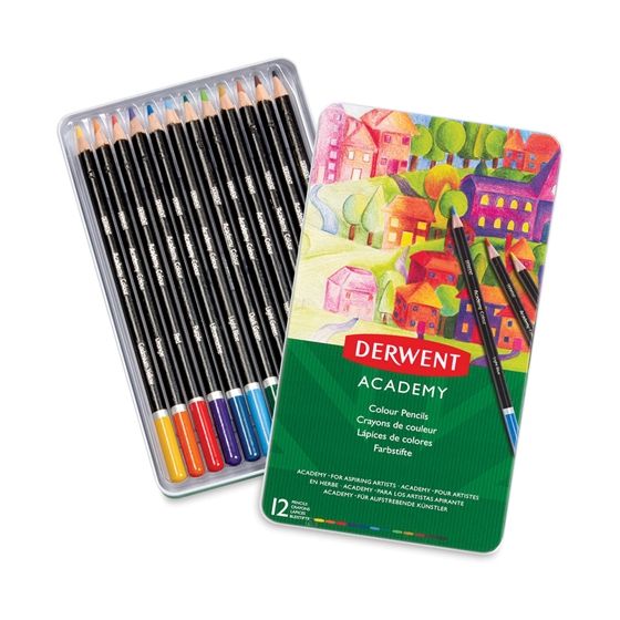 Boite 12 crayons de couleur Academy - Derwent