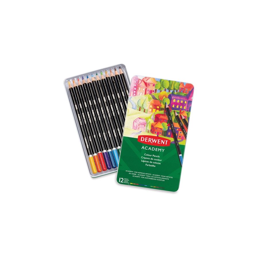 Boite 12 crayons de couleur Academy - Derwent