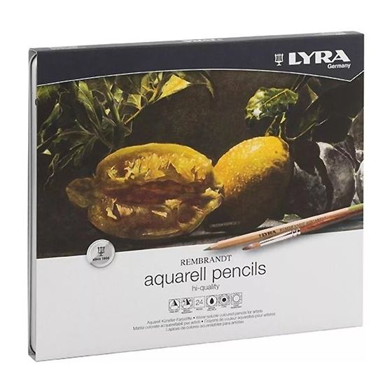 Set 24 crayons de couleur aquarelles - Rembrandt