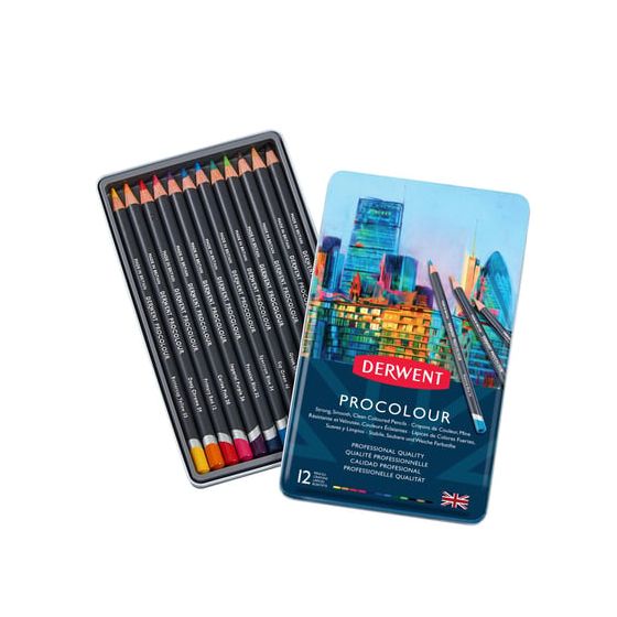 Boite métal 12 crayons de couleur Pocolour - Derwent