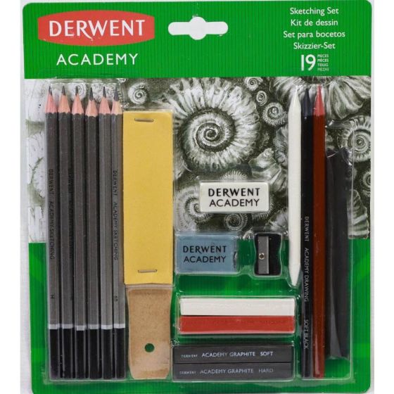 Set 19 pièces de dessin Academy - Derwent