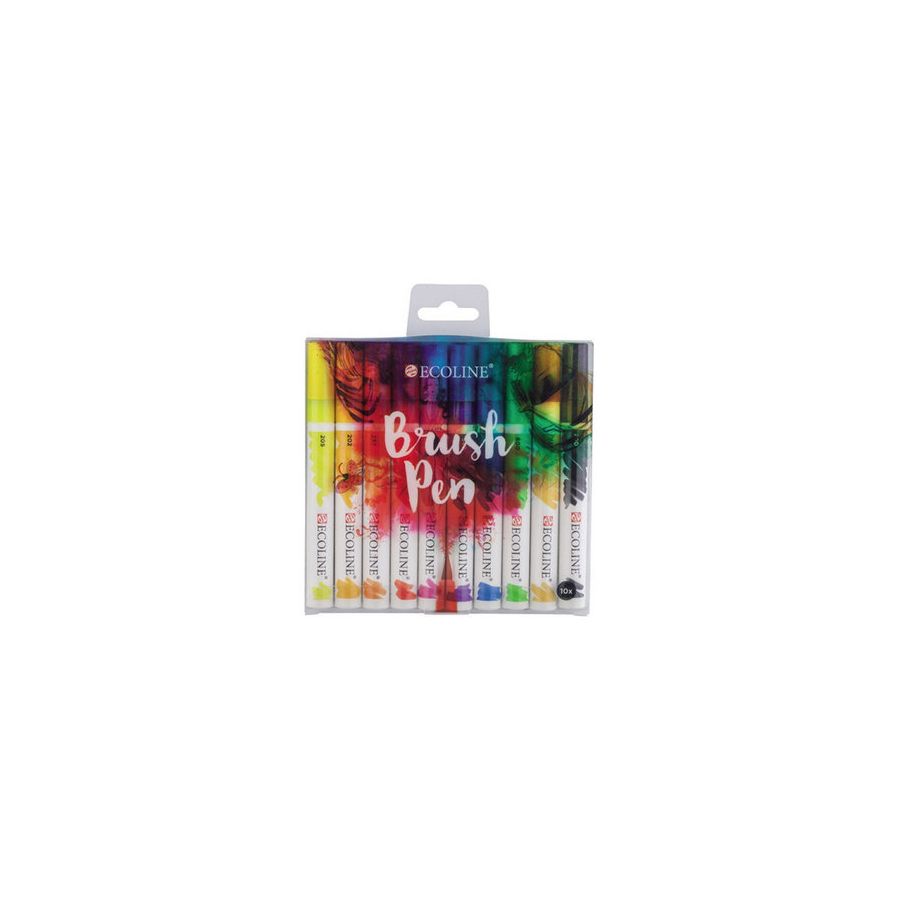 Set 10 feutres pinceaux aquarellables  - Ecoline