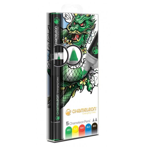 Pochette 5 Chameleon Pens - Couleurs Primaires