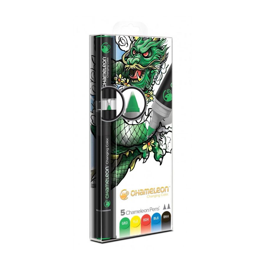 Pochette 5 Chameleon Pens - Couleurs Primaires