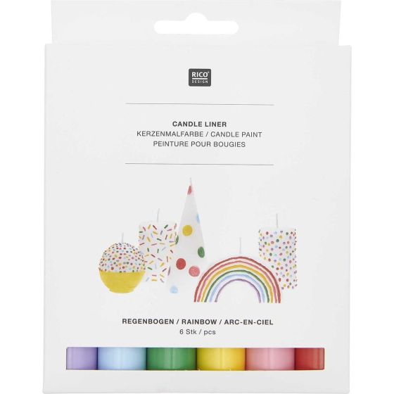 Peinture pour bougies arc-en-ciel - Rico Design