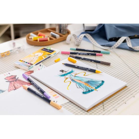 Pochette 6 Goldfaber Aqua Couleurs Bleus - Dual Markers