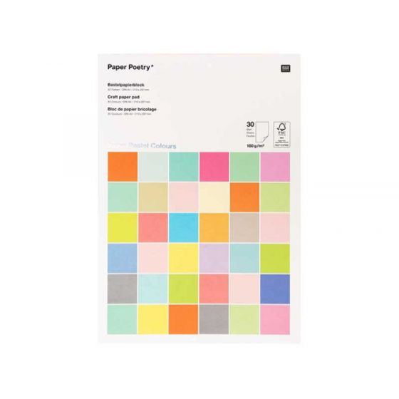 Bloc de feuilles pastel A4 - Rico Design