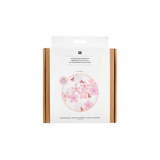 Kit broderie fleurs de cerisier - Rico Design