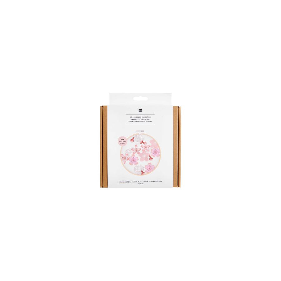Kit broderie fleurs de cerisier - Rico Design