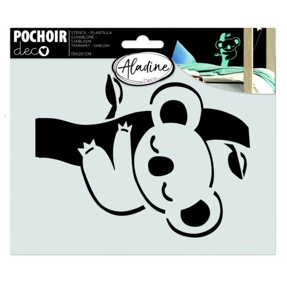 Pochoir bébé koala 15x20 cm