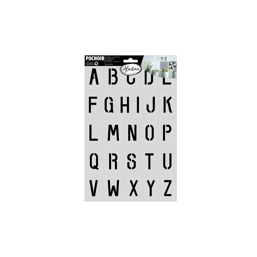 Pochoir déco alphabet 1 20x30cm