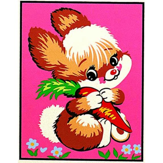 Kit canevas lapin 14x18cm