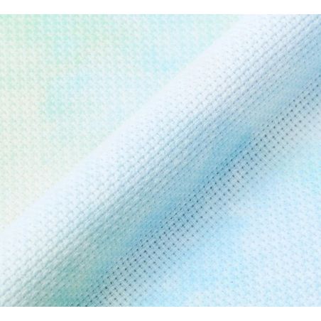 Aida imprimée bleu 14ct - 5.5pts/cm - 38.1x45.7cm 