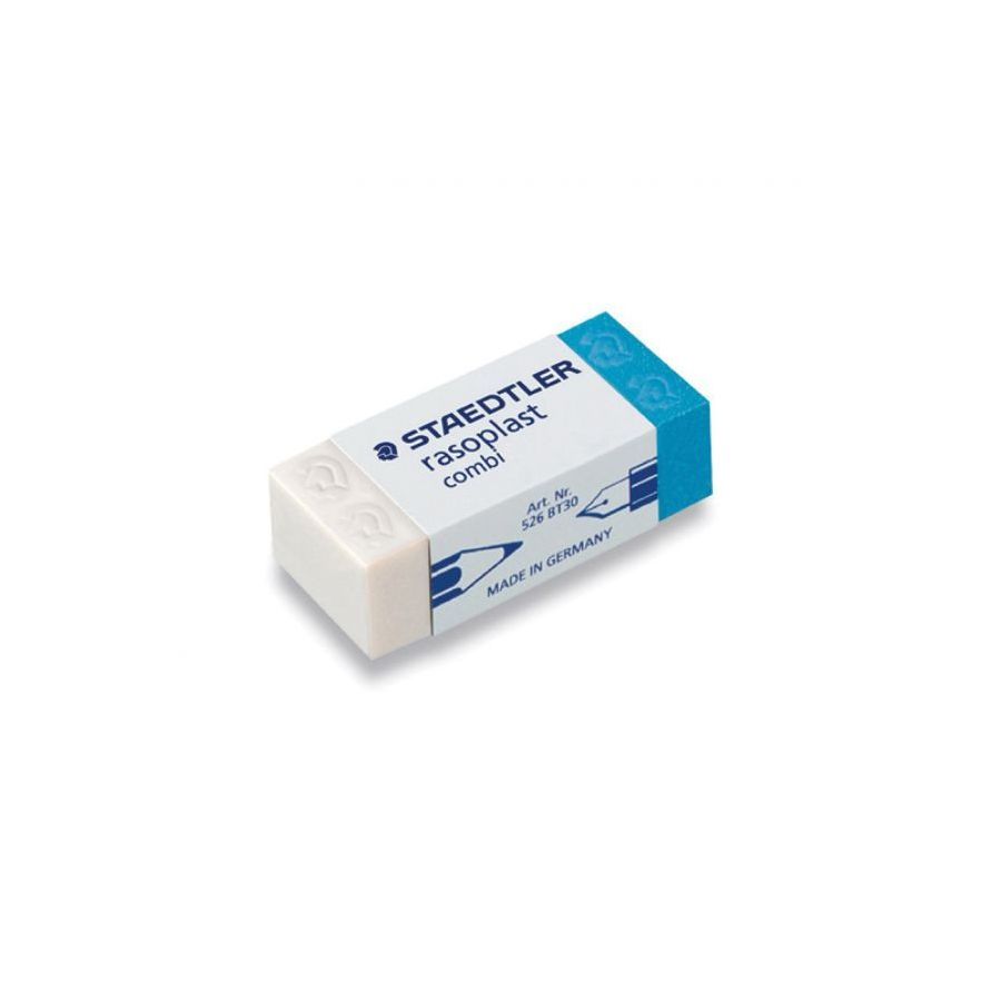 GOMME BLANCHE ET BLEUE 43X19MM