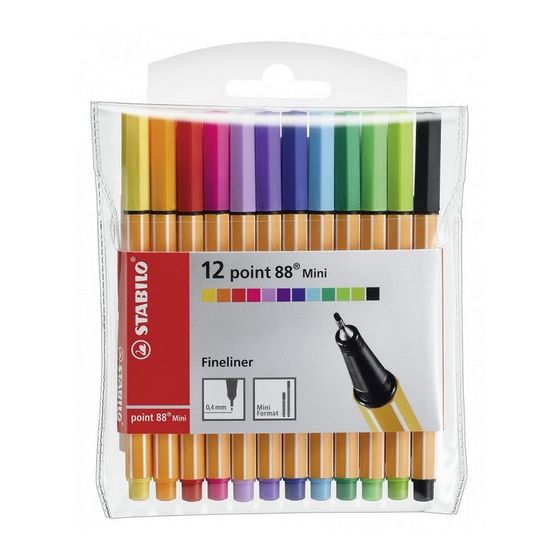 STABILO Stylo feutre pointe fine point 88 - Boite métal de 50  stylos-feutres & Stylo feutre pointMax - Pochette de 24 stylos-feutres  pointe moyenne en