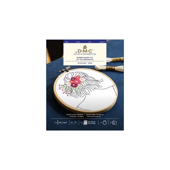Kit point de croix coiffure florale - DMC