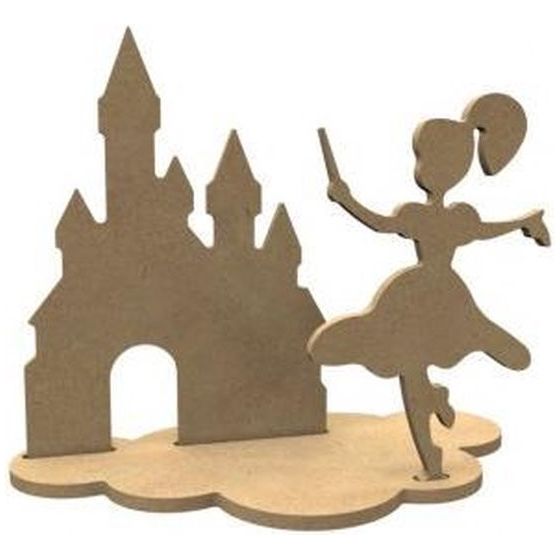 DECOUPE BOIS 3D - FEE ET CHÂTEAU 
