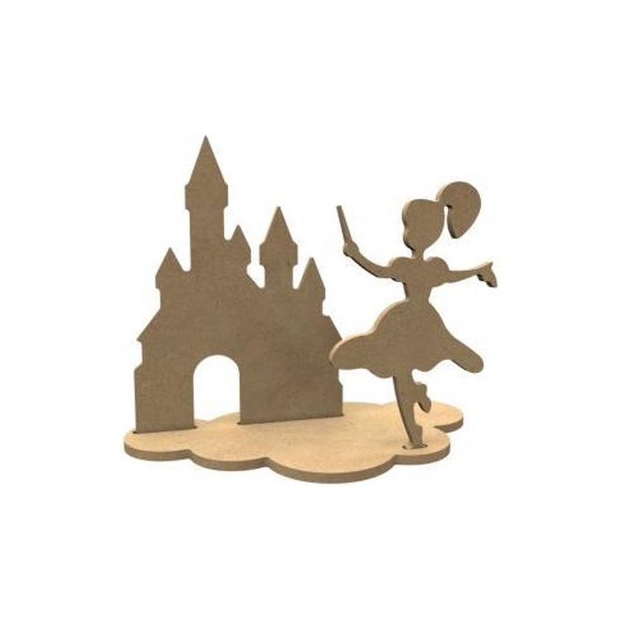 DECOUPE BOIS 3D - FEE ET CHÂTEAU 