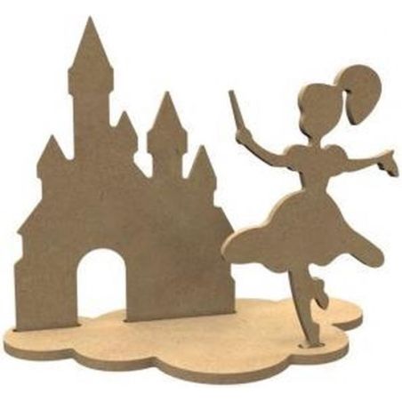 DECOUPE BOIS 3D - FEE ET CHÂTEAU 