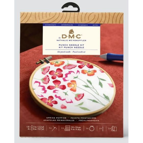 Kit punch needle pavots printaniers  - DMC