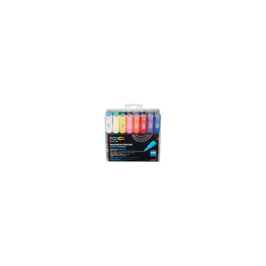 Stock Bureau - POSCA Marqueur PC1MC peinture pointe extra fine noir et blanc