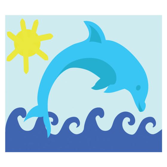 Canevas gros trous - Dauphin - Pour enfant - DMC