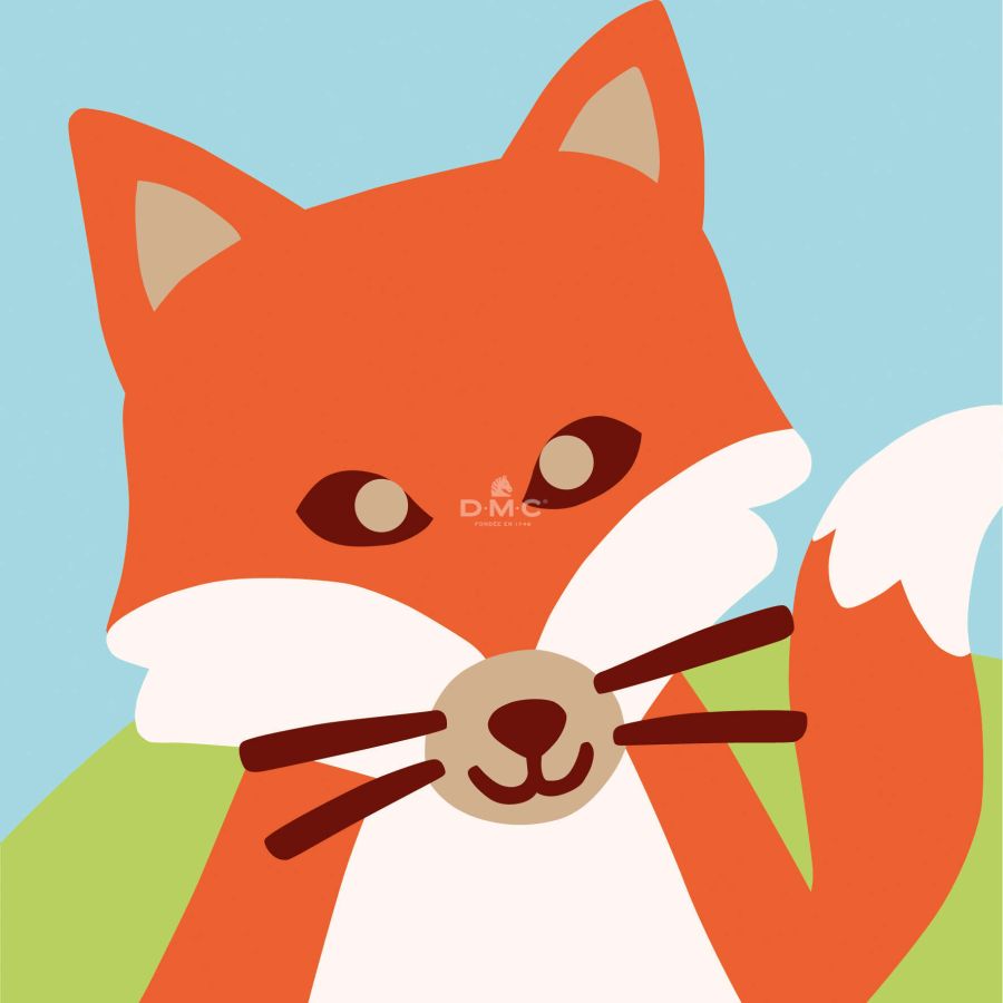 Canevas gros trous - Renard - Pour enfant - DMC