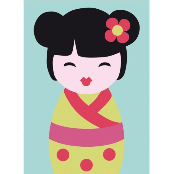Canevas gros trous - Kokeshi - Pour enfant - DMC