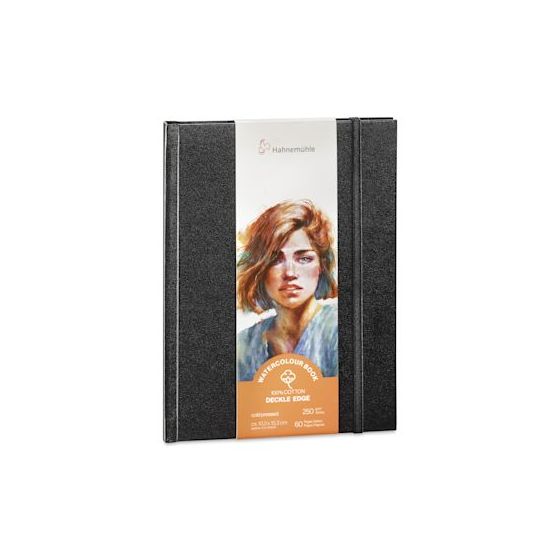 Carnet watercolour Deckle edge grain fin 10.3x15.3cm - 250g