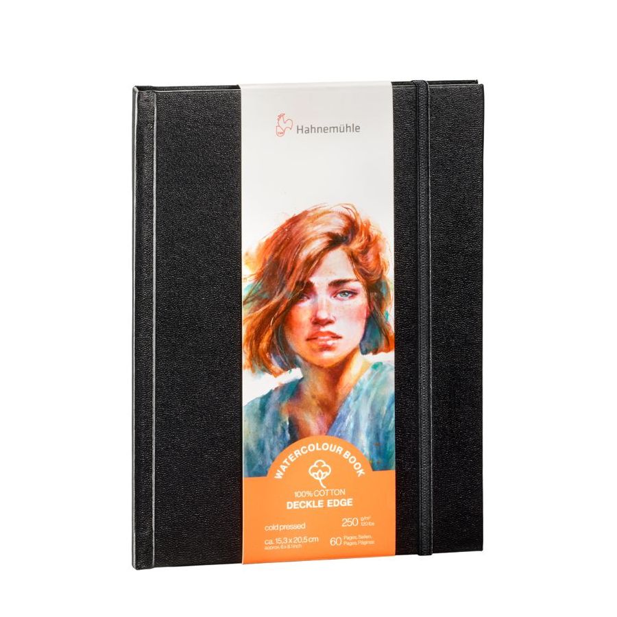 Carnet watercolour Deckle edge grain fin 15.3x20.5cm - 250g Carnet watercolour Deckle edge grain fin 15.3x20.5cm - 250g
