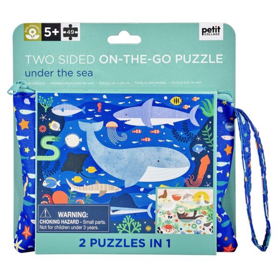 Puzzle double face le monde de l'eau 36x29cm
