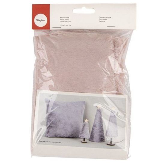 Tissu en peluche rose - Rayher