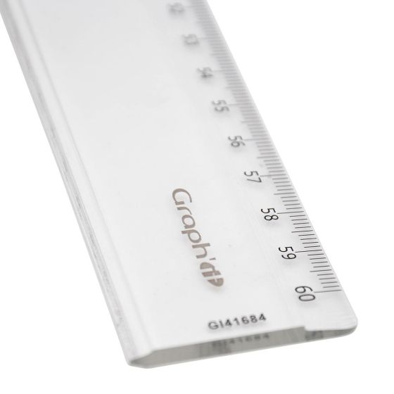 Règle graduée 1 biseau bord antitâche - 60cm - Graph'it