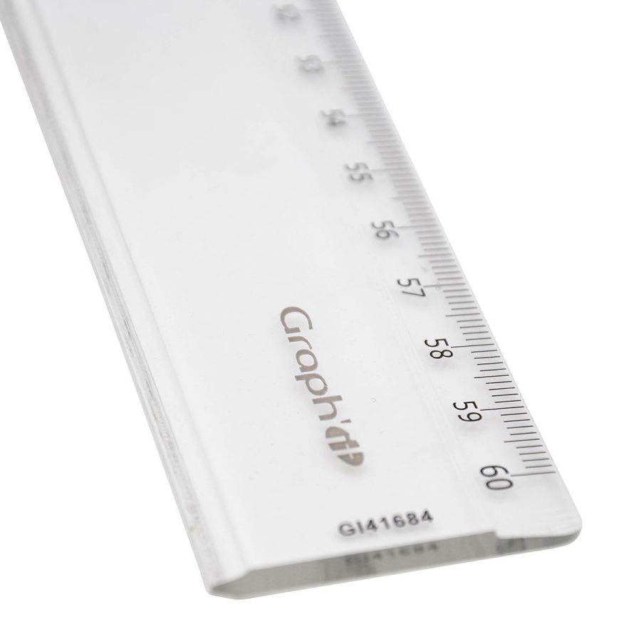 Règle graduée 1 biseau bord antitâche - 60cm - Graph'it