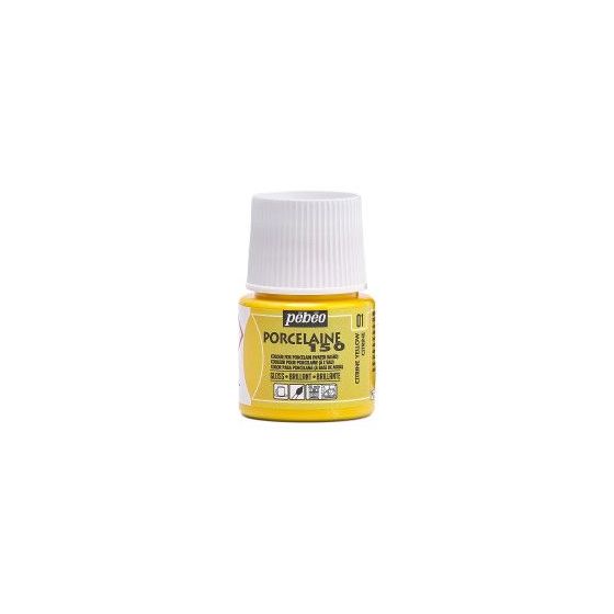 Pebeo Porcelaine150 45ML (Brillant, Nacré, Mat) Couleur:CITRINE